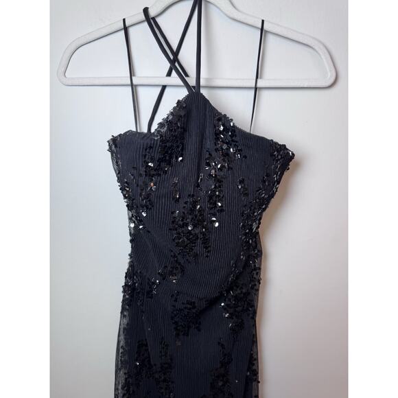 Violet Weekend Halter Neck Sequin Knit Dress Juniors Size NWT $129 - Picture 11 of 16
